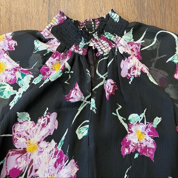 A.L.C .Black & Purple mockneck Venetia Top SZ 6 - Picture 9 of 11